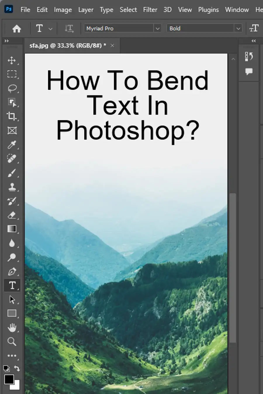 How To Bend Text In Photoshop 