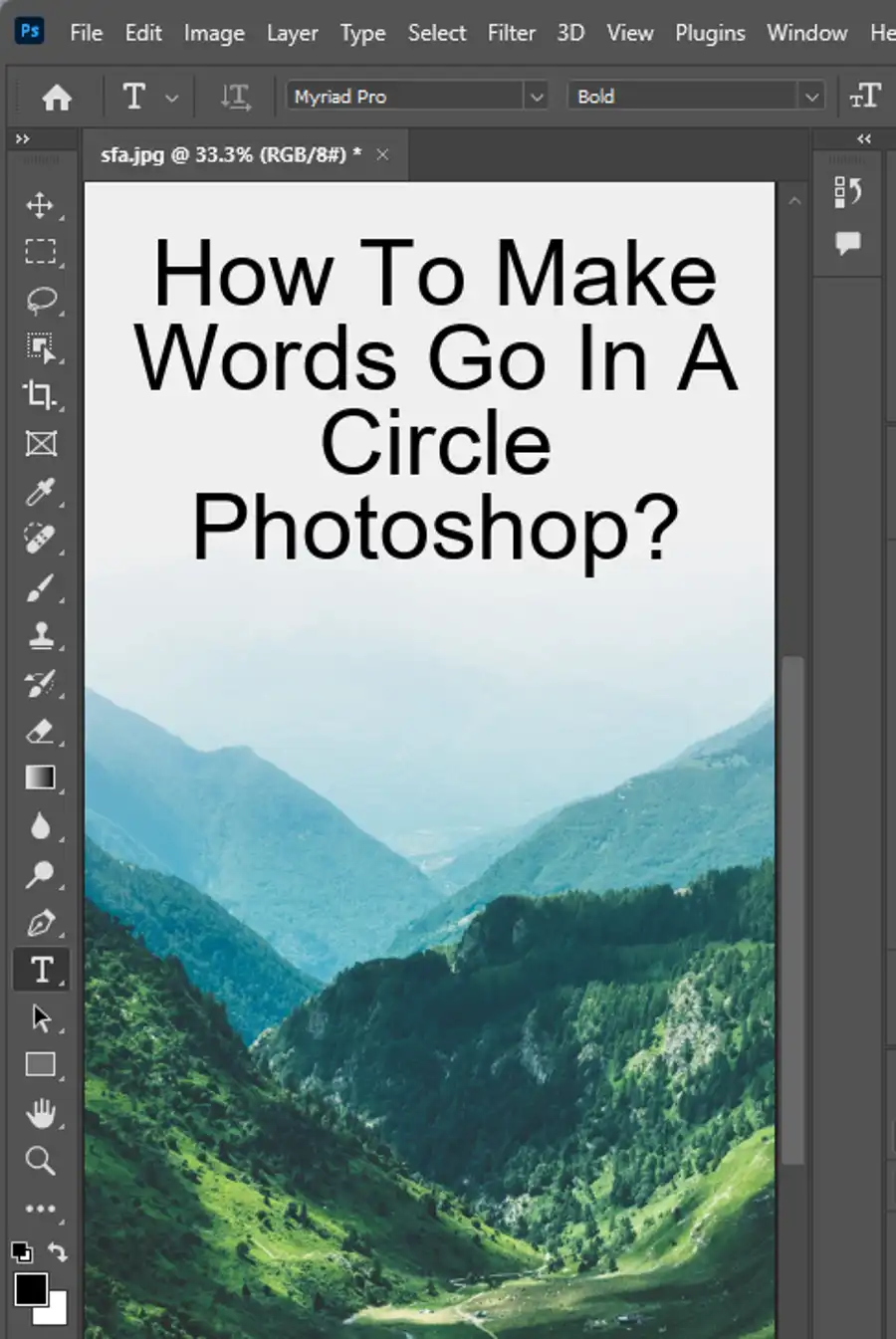 How To Make Words Go In A Circle Photoshop 